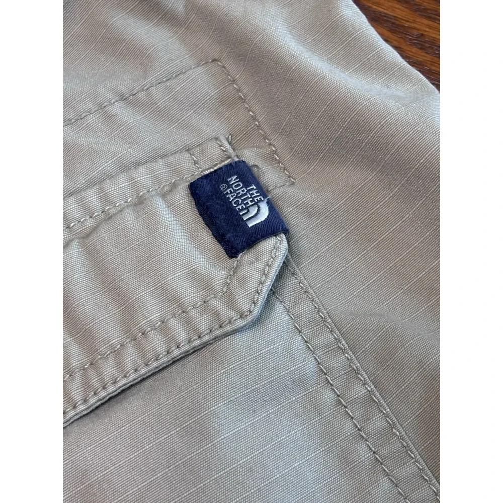 The North‎ Face Men's Cargo Shorts Khaki Beige Ripstop Outdoor Hiking Size 36